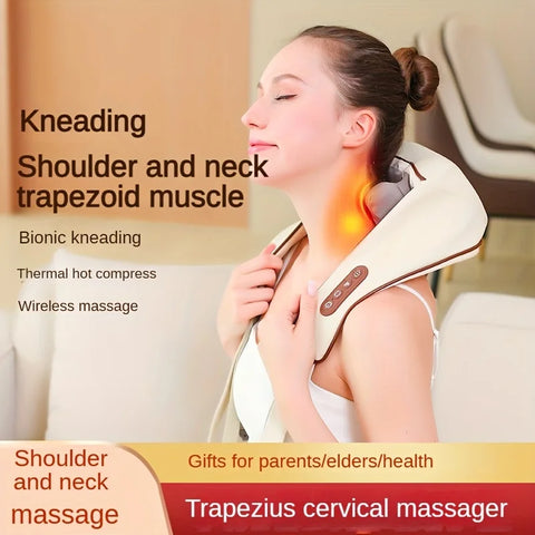 1 Shoulder and Neck Massager Professional Edition - With realistic humanoid massage, rechargeable to relax muscles, home masseur